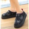 Black Low Heels Furry Boots for Women AL-200