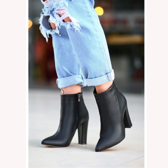 Black Thick Heel Boots for Women High Heel AL-221