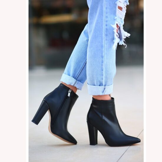 Black Thick Heel Boots for Women High Heel AL-221