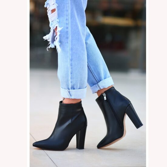 Black Thick Heel Boots for Women High Heel AL-221