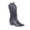 Black Embroidered Western Cowboy Boots for Women TU-04