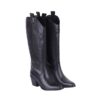 Black Embroidery Cowboy Boots for Women TU-018