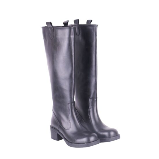 Black Low Heel Casual Boots for Women TU-017