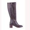 Brown Crocodile Boots for Women Wide Calf TU-021