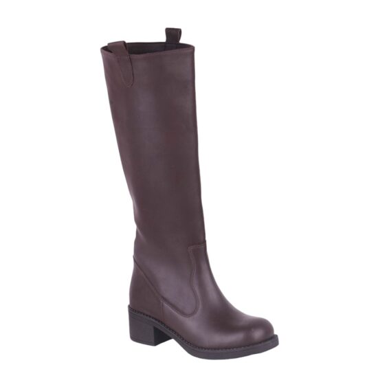 Brown Low Heel Casual Boots for Women TU-017