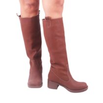 Chocolate Low Heel Casual Boots for Women TU-017