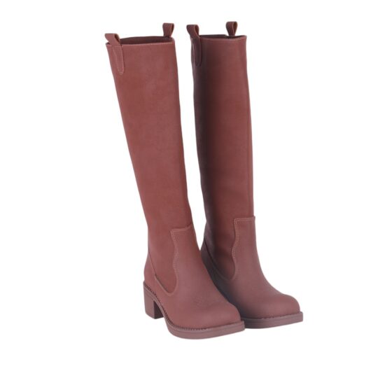 Chocolate Low Heel Casual Boots for Women TU-017