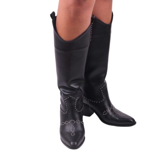 Low Heel Knee High Boots Women's Wide Calf TU-03