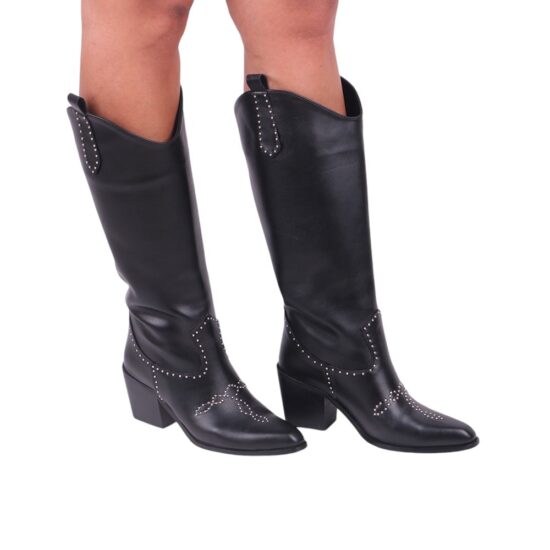 Low Heel Knee High Boots Women's Wide Calf TU-03